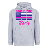 Heather Grey NICKI BACK THE BARBZ Heavyweight Hoodie - linhVisuals