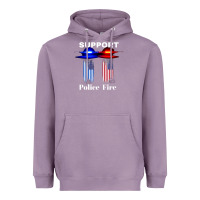 Lavender support our police & fire departments   1st responders premium Heavyweight Hoodie - linhVisuals
