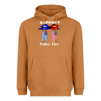 Meerkat support our police & fire departments   1st responders premium Heavyweight Hoodie - linhVisuals