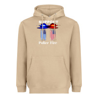 Mushroom support our police & fire departments   1st responders premium Heavyweight Hoodie - linhVisuals