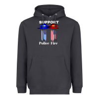 Smoke support our police & fire departments   1st responders premium Heavyweight Hoodie - linhVisuals