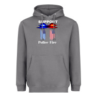 Storm support our police & fire departments   1st responders premium Heavyweight Hoodie - linhVisuals