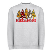 Heather Grey merry and bright leopard christmas trees Heavyweight Sweatshirt - AdoDesignShop