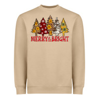 Merry And Bright Leopard Christmas Trees Heavyweight Sweatshirt | Teevron
