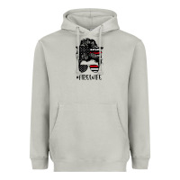 Moon Dust fire wife messy bun firefighter wife thin red line husband Heavyweight Hoodie - linhVisuals
