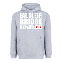 Heather Grey funny bridge card game lover bridge Heavyweight Hoodie - linhVisuals