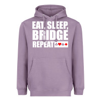 Lavender funny bridge card game lover bridge Heavyweight Hoodie - linhVisuals