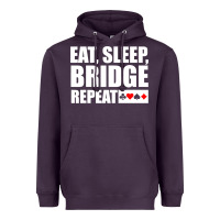 Plum funny bridge card game lover bridge Heavyweight Hoodie - linhVisuals