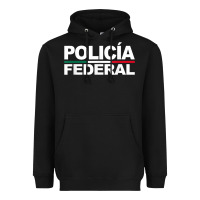 Black mexico policia federal mexican police law enforcement Heavyweight Hoodie - linhVisuals