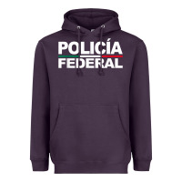 Plum mexico policia federal mexican police law enforcement Heavyweight Hoodie - linhVisuals