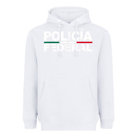 White mexico policia federal mexican police law enforcement Heavyweight Hoodie - linhVisuals