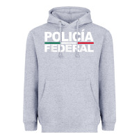 Heather Grey mexico policia federal mexican police law enforcement Heavyweight Hoodie - linhVisuals