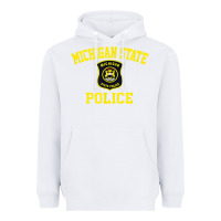 White michigan state police Heavyweight Hoodie - linhVisuals