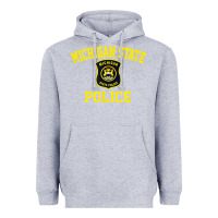 Heather Grey michigan state police Heavyweight Hoodie - linhVisuals