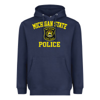 Navy michigan state police Heavyweight Hoodie - linhVisuals