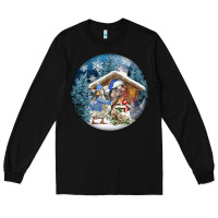 Black Winter Farm Animals Long Sleeve Tee - FaDigitalArtStudio