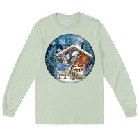 Matcha Winter Farm Animals Long Sleeve Tee - FaDigitalArtStudio