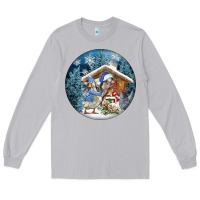 Moon Dust Winter Farm Animals Long Sleeve Tee - FaDigitalArtStudio