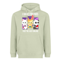 Matcha i have friends they are just online Heavyweight Hoodie - linhVisuals
