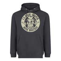 Smoke i love guns bacon pork pig funny gun Heavyweight Hoodie - linhVisuals