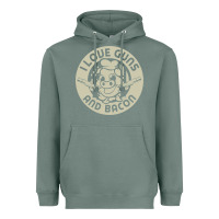 Sage i love guns bacon pork pig funny gun Heavyweight Hoodie - linhVisuals