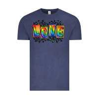 Vintage Denim Love pride Vintage Tee - FaDigitalArtStudio