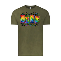 Vintage Olive Love pride Vintage Tee - FaDigitalArtStudio