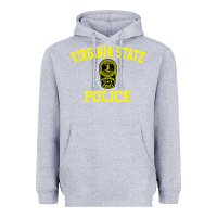 Heather Grey virginia state police Heavyweight Hoodie - linhVisuals