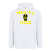 White virginia state police Heavyweight Hoodie - linhVisuals