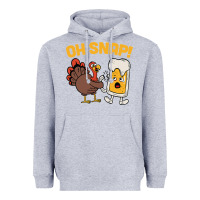 Heather Grey oh snap thanksgiving cute turkey day Heavyweight Hoodie - linhVisuals