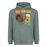 Sage oh snap thanksgiving cute turkey day Heavyweight Hoodie - linhVisuals