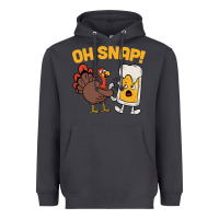 Oh Snap Thanksgiving Cute Turkey Day Heavyweight Hoodie | Teevron