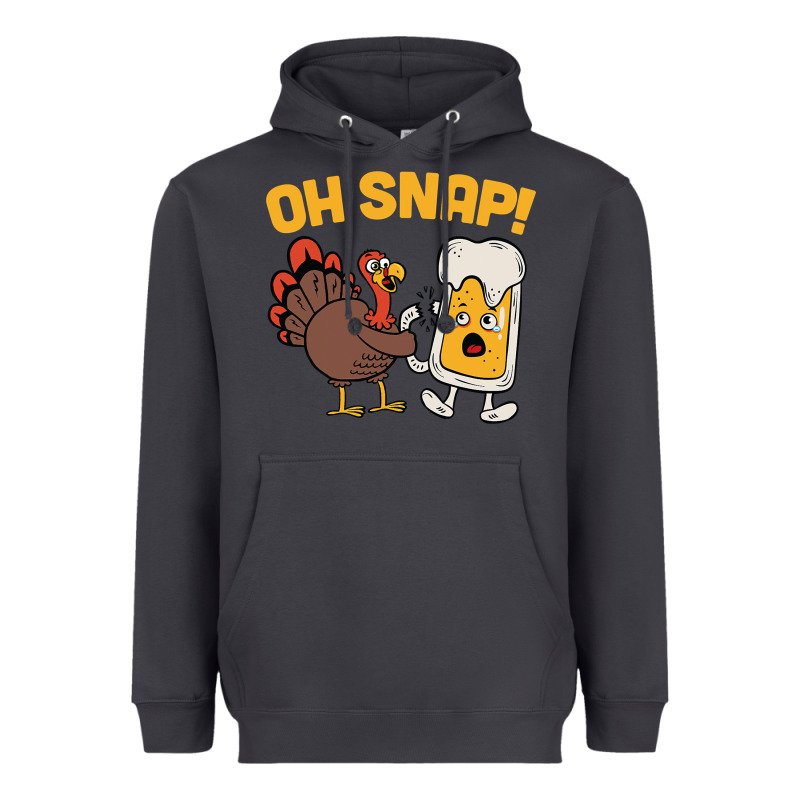 Oh Snap Thanksgiving Cute Turkey Day Heavyweight Hoodie by linhVisuals | Teevron