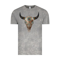 Cloud Rock Leopard Bull Skull Vintage Tee - Jasminsmagicworld