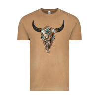 Vintage Camel Leopard Bull Skull Vintage Tee - Jasminsmagicworld