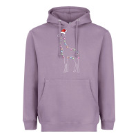Lavender santa giraffe christmas color led Heavyweight Hoodie - linhVisuals