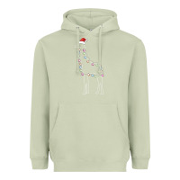 Matcha santa giraffe christmas color led Heavyweight Hoodie - linhVisuals