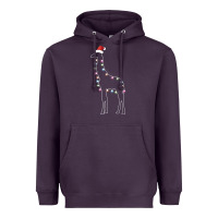 Plum santa giraffe christmas color led Heavyweight Hoodie - linhVisuals