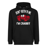 Black don't bother me i'm crabby Heavyweight Hoodie - linhVisuals