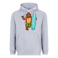 Heather Grey surfing premium Heavyweight Hoodie - linhVisuals