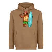 Toasted Coconut surfing premium Heavyweight Hoodie - linhVisuals