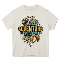 Cream let the adventure begin 2024 Heavy Core Tee - CowGirlArtShop