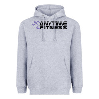 Heather Grey anytime fitness leg day Heavyweight Hoodie - linhVisuals