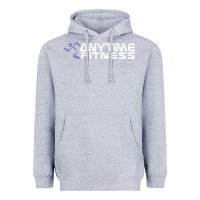 Heather Grey anytime fitness leg day Heavyweight Hoodie - linhVisuals