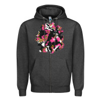 Charcoal Heather valentine's day cow patches Zipper Hoodie - AdoDesignShop