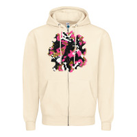 Sandshell valentine's day cow patches Zipper Hoodie - AdoDesignShop