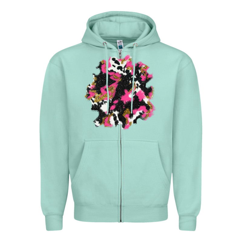 Valentine's Day Cow Patches Zipper Hoodie by AdoDesignShop | Teevron