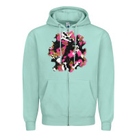 Seafoam valentine's day cow patches Zipper Hoodie - AdoDesignShop