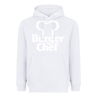 White vintage burger chef classic Heavyweight Hoodie - linhVisuals
