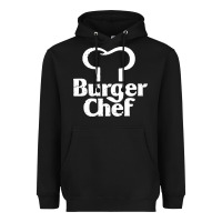 Black vintage burger chef classic Heavyweight Hoodie - linhVisuals
